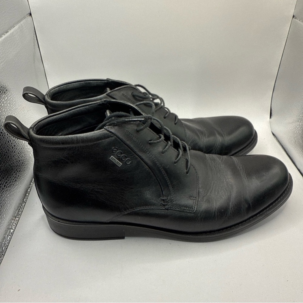 ECCO Men's Black Leather Shoes